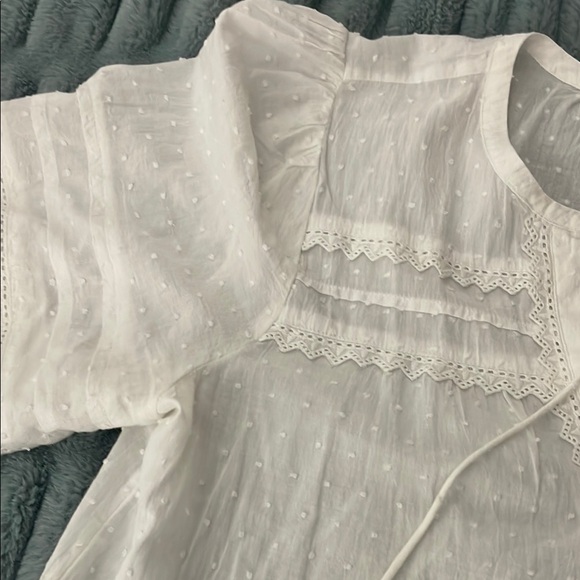 LOFT women’s White Short Sleeve Top - Picture 6 of 9